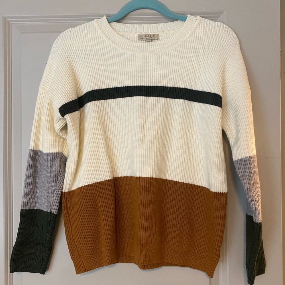 NWOT boutique stripe sweater - large